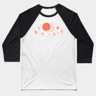 snail in flowers Baseball T-Shirt